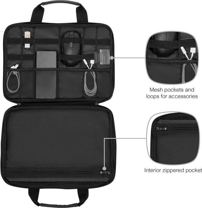 Torba na laptopa do 14" Wenger Modern Business Guyde Sleeve Black, zdjęcie 9
