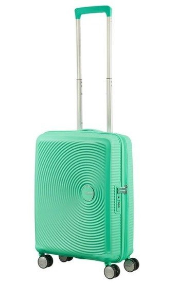 Walizka kabinowa American Tourister Soundbox 55 cm powiększana różowa