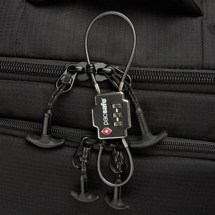 Kłódka TSA Pacsafe  Accepted Double Cable Lock 3-cyfrowy Black, zdjęcie 3