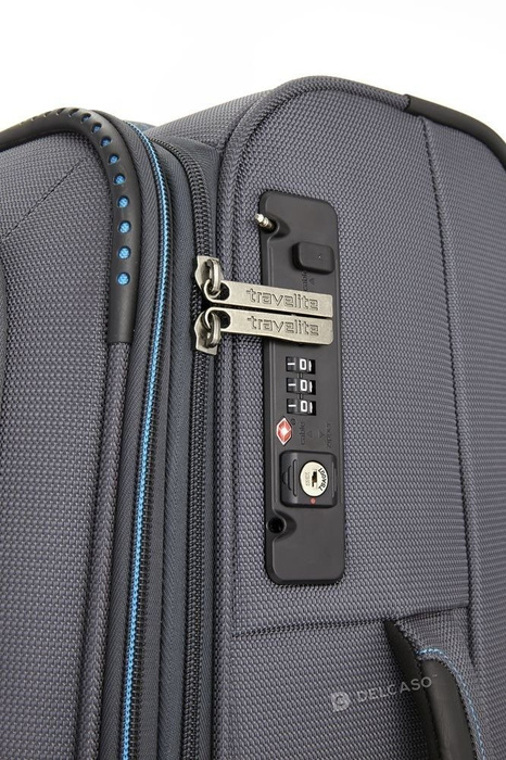 Walizka duża poszerzana Travelite CrossLite 77 cm czarna, zdjęcie 7