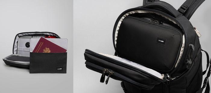 Etui podróżne antykradzieżowe Pacsafe RFIDsafe Black, zdjęcie 14