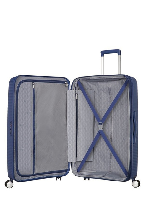 Walizka American Tourister Soundbox 67 cm powiększana granatowa, zdjęcie 2