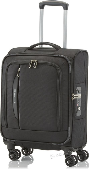 Walizka kabinowa biznesowa Travelite CrossLite 55 cm mała czarna