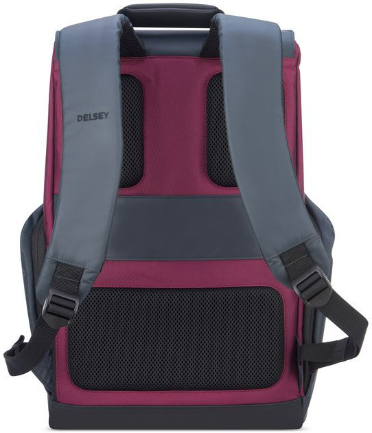 Plecak antykradzieżowy Delsey Securflap 21L Burgundy, zdjęcie 9