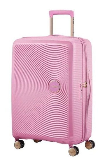 Walizka American Tourister Soundbox 67 cm powiększana jasno różowa